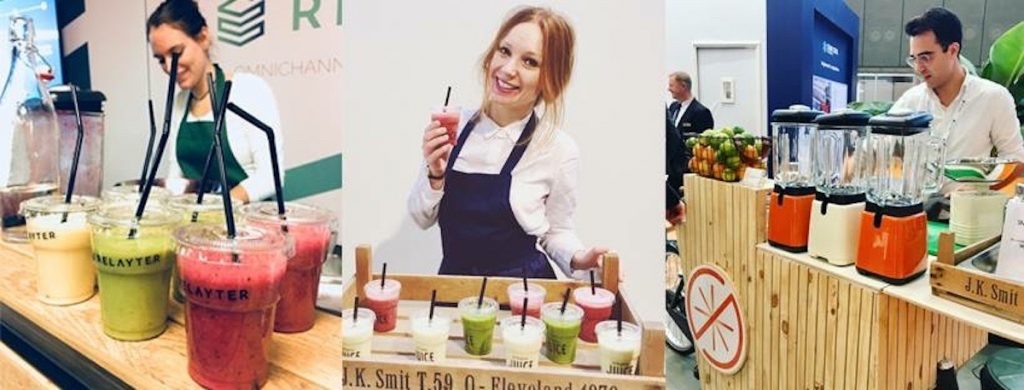 Smoothiebar op beursstand
