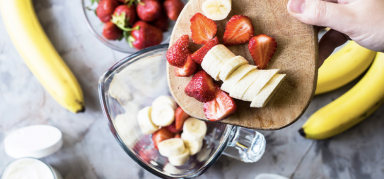 Aardbei banaan smoothie