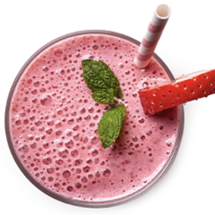 Aardbei banaan smoothie